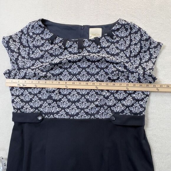 ModCloth Sheath Dress Womens Size 1X Navy Short Sleeve Stretch - Picture 11 of 15